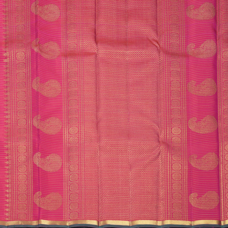 Hayagrivas Handloom Rani Pink Kanjivaram Silk Saree KBF819H6-1