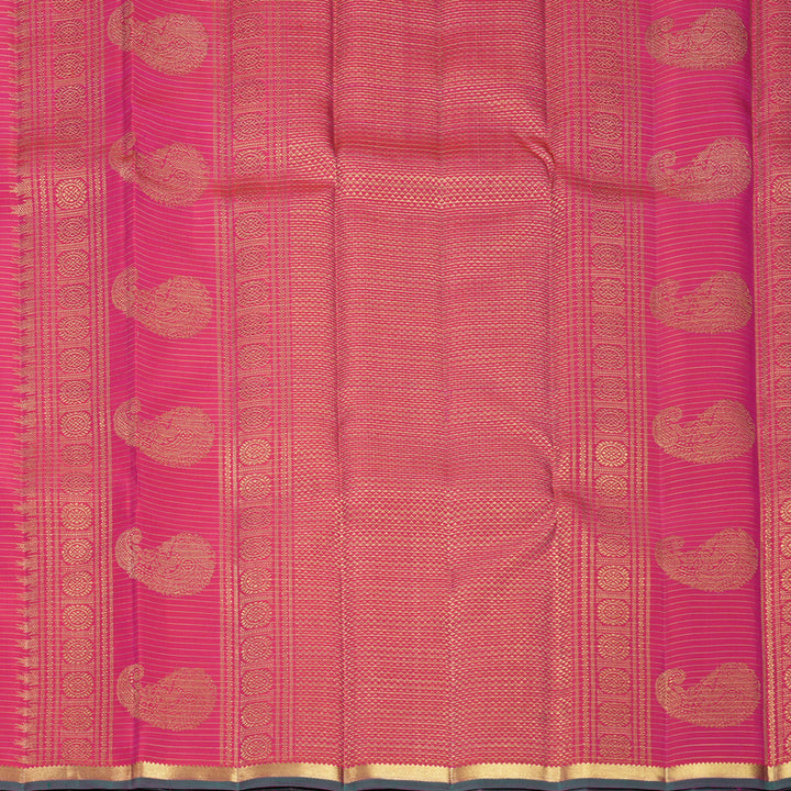 Hayagrivas Handloom Rani Pink Kanjivaram Silk Saree KBF819H6-1