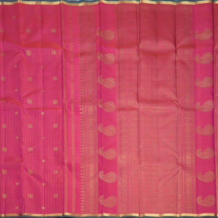 Hayagrivas Handloom Rani Pink Kanjivaram Silk Saree KBF819H6-1