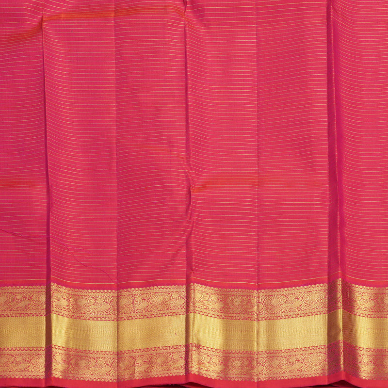 Hayagrivas Handloom Orangish-Pink Kanjivaram Silk Saree KBF819H9-1