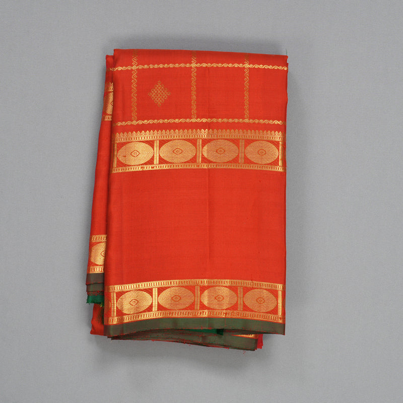Hayagrivas Handloom Red Kanjivaram Silk Saree KBF81D1-1