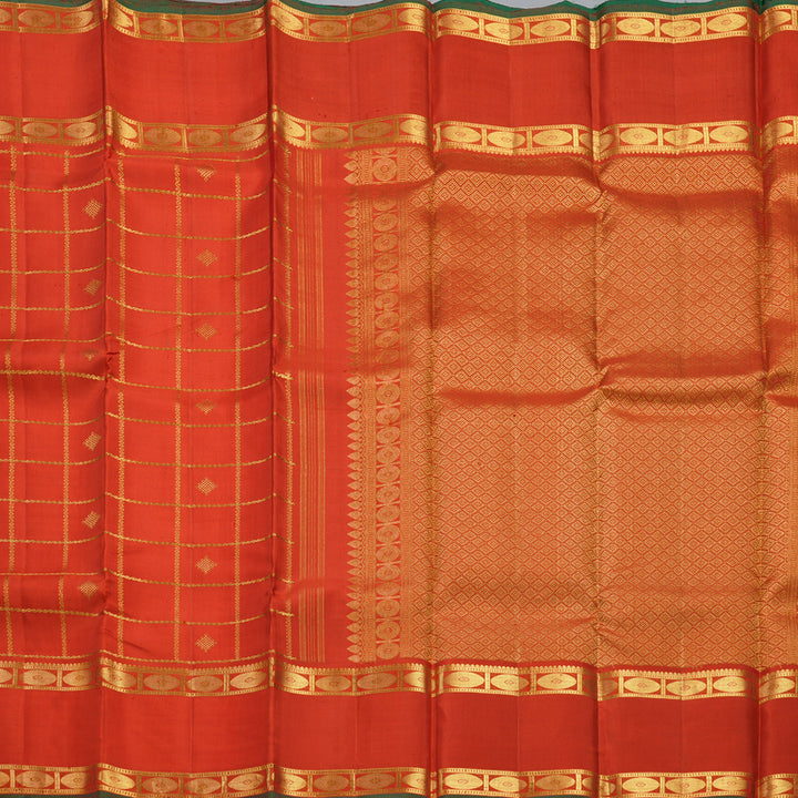Hayagrivas Handloom Red Kanjivaram Silk Saree KBF81D1-1