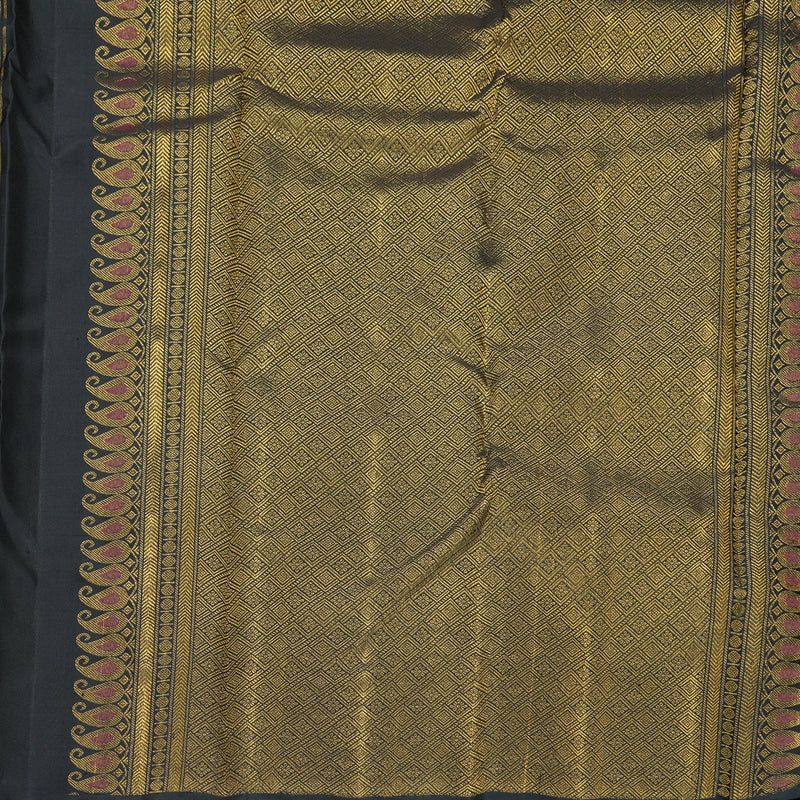Hayagrivas Handloom Black Kanjivaram Silk Saree SSKBF154H2-1