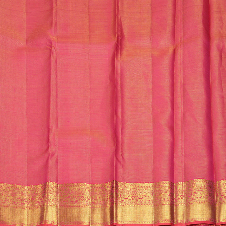 Hayagrivas Handloom Rani Pink Kanjivaram Silk Saree KBF820H6-1
