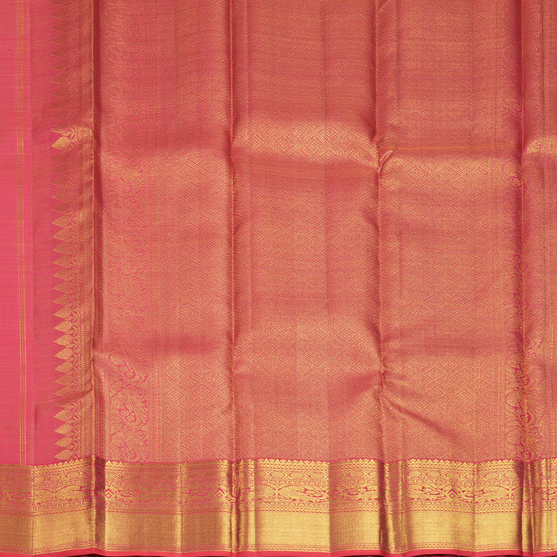 Hayagrivas Handloom Rani Pink Kanjivaram Silk Saree KBF820H6-1