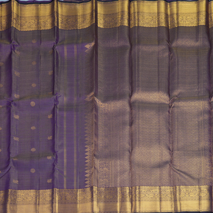 Hayagrivas Handloom Purple Kanjivaram Silk Saree KBF820H6-2