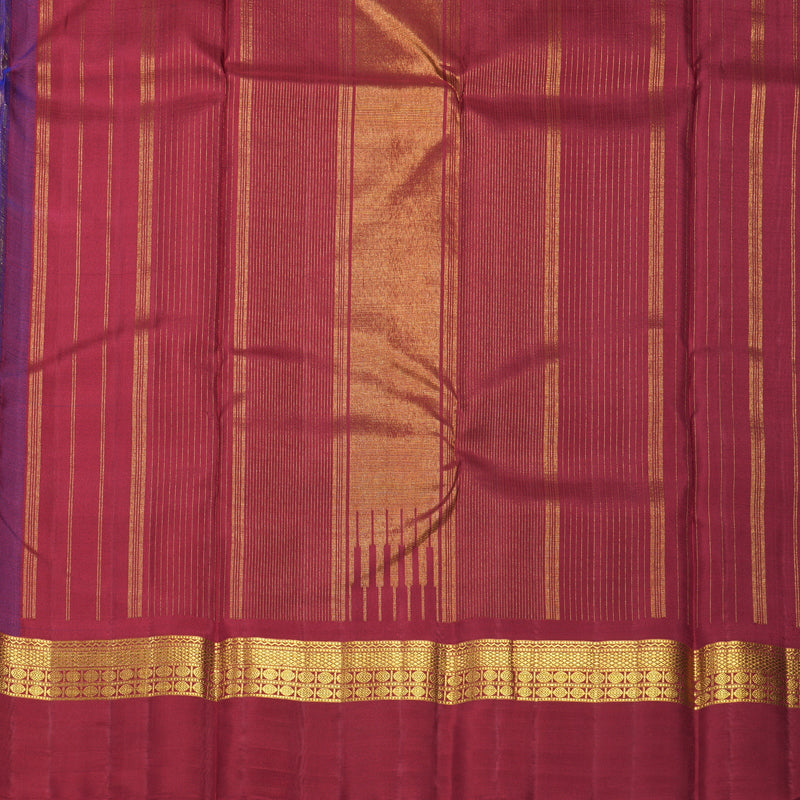 Hayagrivas Handloom Mayilkazhuthu Kanjivaram Silk Saree with Maroon Border KBF822H1-1