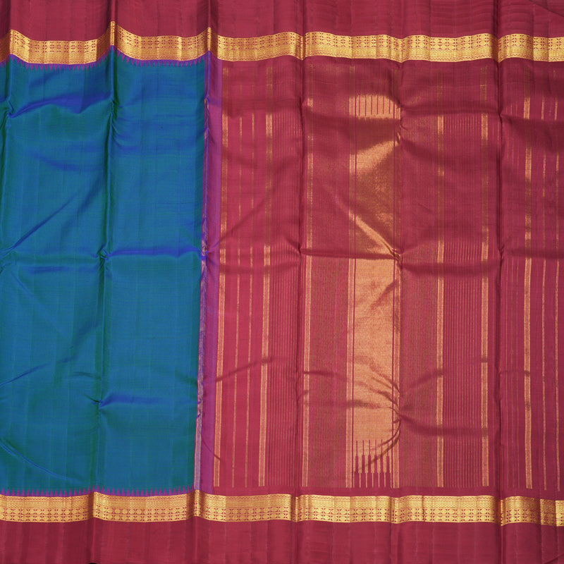 Hayagrivas Handloom Mayilkazhuthu Kanjivaram Silk Saree with Maroon Border KBF822H1-1