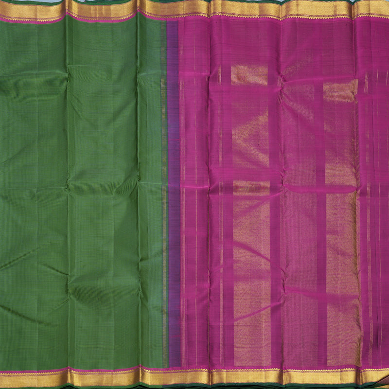 Hayagrivas Handloom Green &amp; Black (Zasa Zasa Kattam) Kanjivaram Silk Saree KBF824H1-1