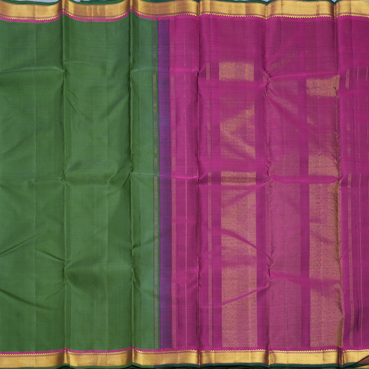 Hayagrivas Handloom Green &amp; Black (Zasa Zasa Kattam) Kanjivaram Silk Saree KBF824H1-1