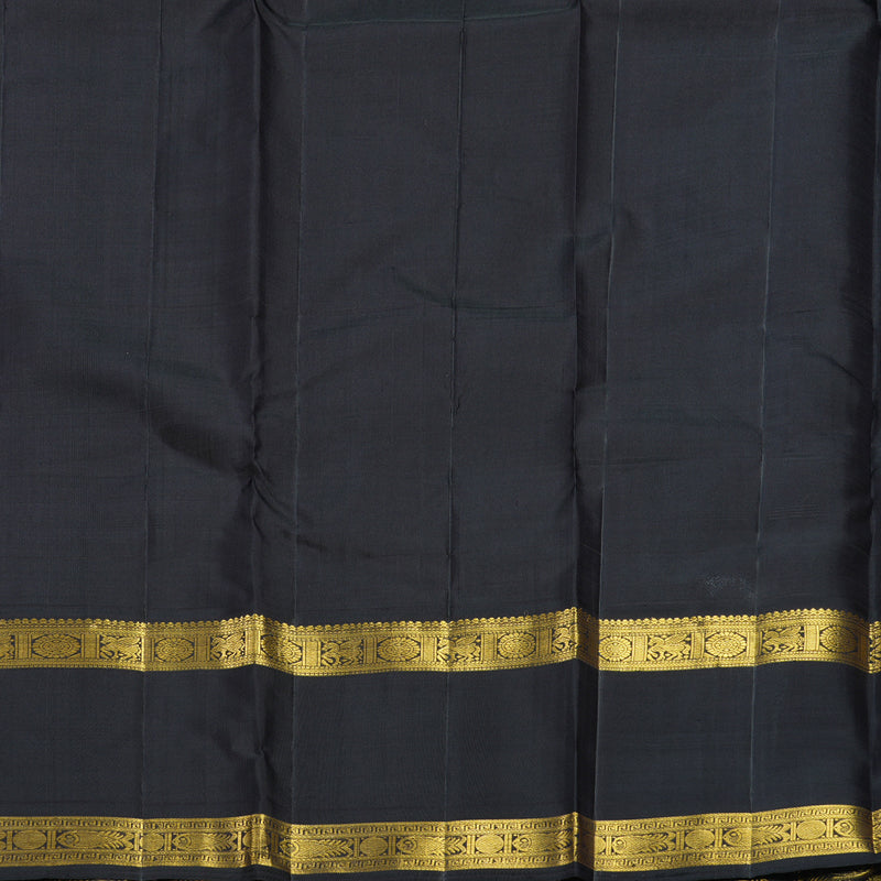 Hayagrivas Handloom Multicolour Checks Kanjivaram Silk Saree with Black Border KBF824H12-1