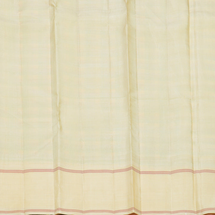 Hayagrivas Handloom Multicolour Checks Kanjivaram Silk Saree with Sandal Border KBF824H5-1