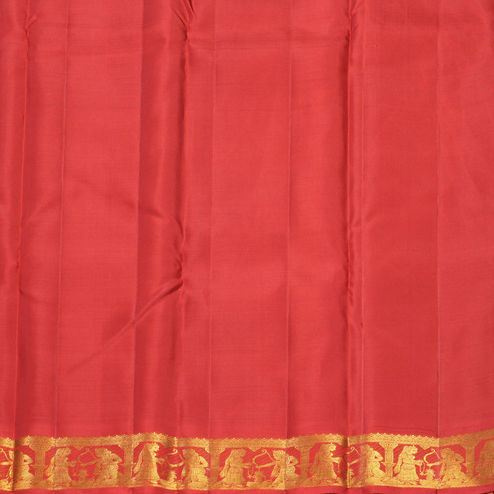 Hayagrivas Handloom MS Blue Kanjivaram Silk Saree with Red Border KBF824H8-1