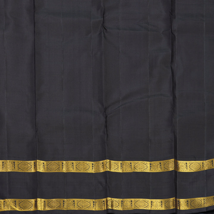 Hayagrivas Handloom Yellow Kanjivaram Silk Saree with Kanchana Brown Border KBF824H9-1