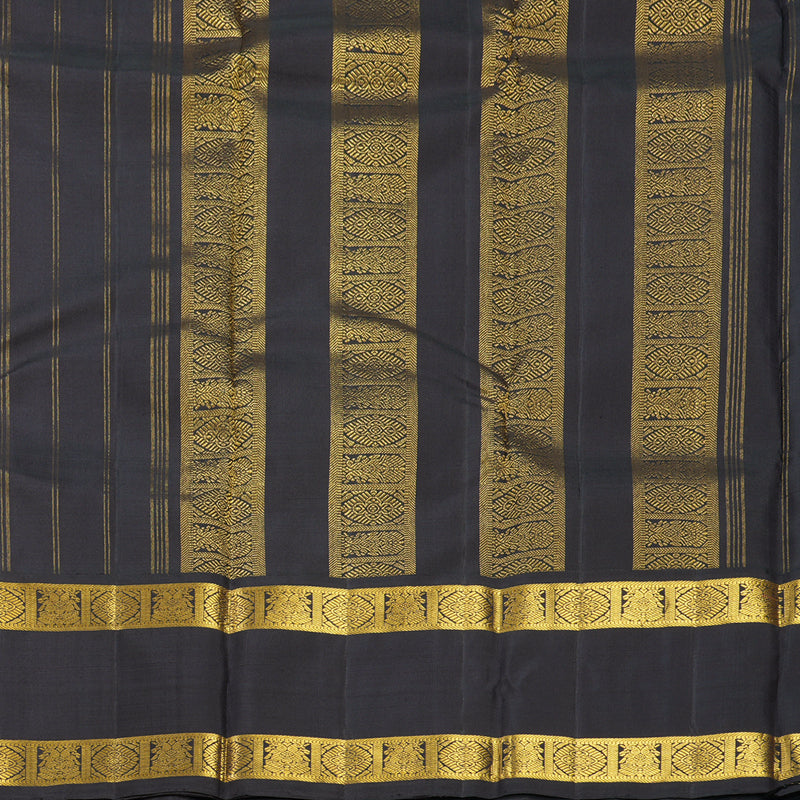 Hayagrivas Handloom Yellow Kanjivaram Silk Saree with Kanchana Brown Border KBF824H9-1