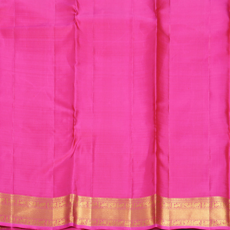 Hayagrivas Handloom Rani Pink Kanjivaram Silk Saree KBF825H2-1