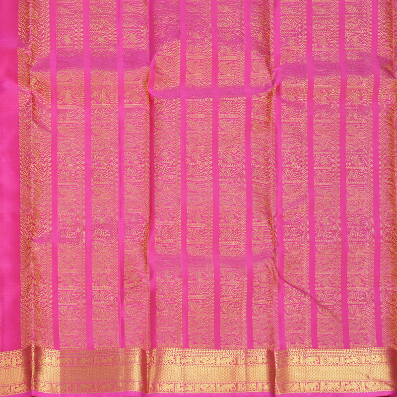 Hayagrivas Handloom Rani Pink Kanjivaram Silk Saree KBF825H2-1