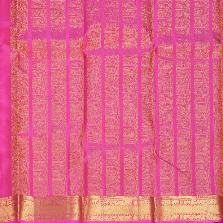 Hayagrivas Handloom Rani Pink Kanjivaram Silk Saree KBF825H2-1
