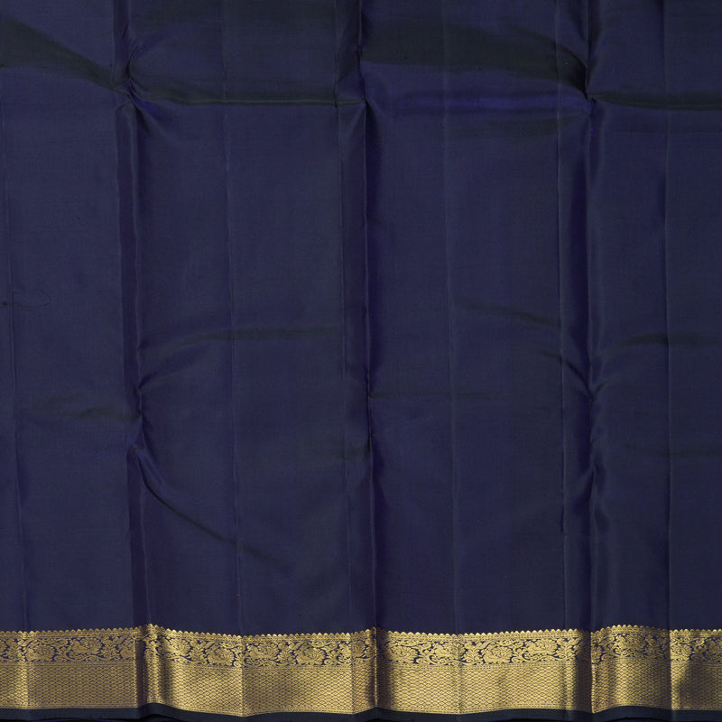 Hayagrivas Handloom Deep Ink Blue Kanjivaram Silk Saree KBF825H2-3