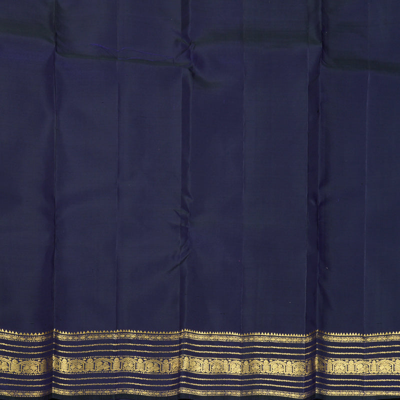 Hayagrivas Handloom Navy Blue Kanjivaram Silk Saree KBF825H2-6