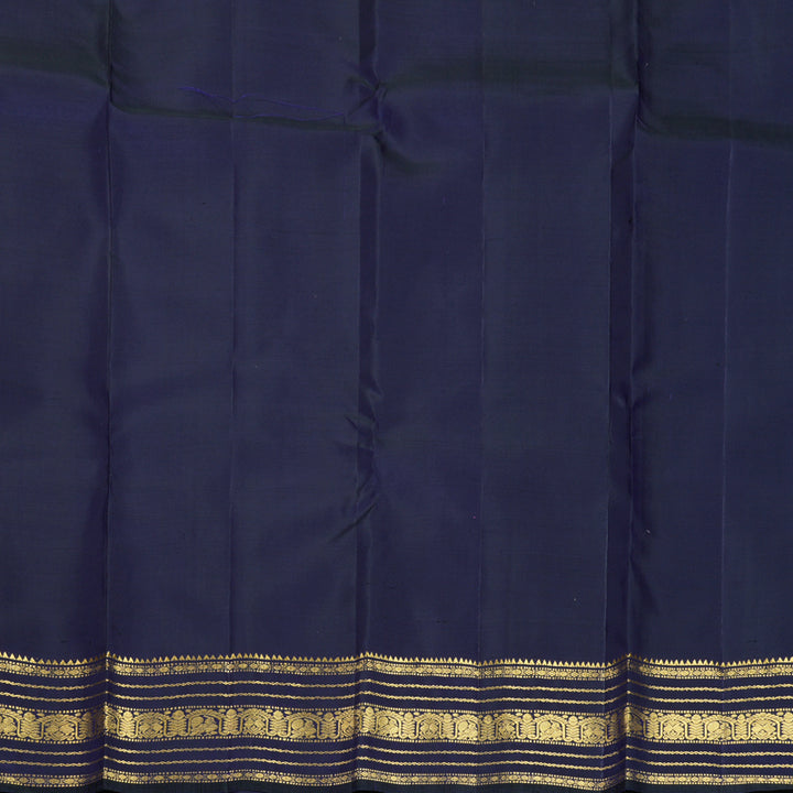 Hayagrivas Handloom Navy Blue Kanjivaram Silk Saree KBF825H2-6