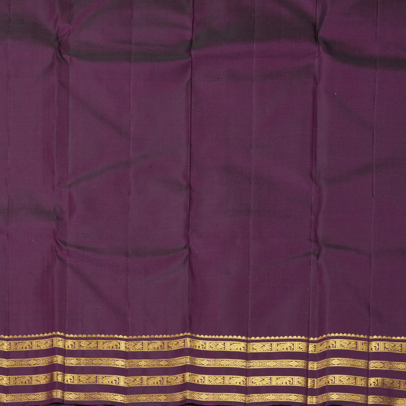 Hayagrivas Handloom Purple Kanjivaram Silk Saree KBF825H3-1