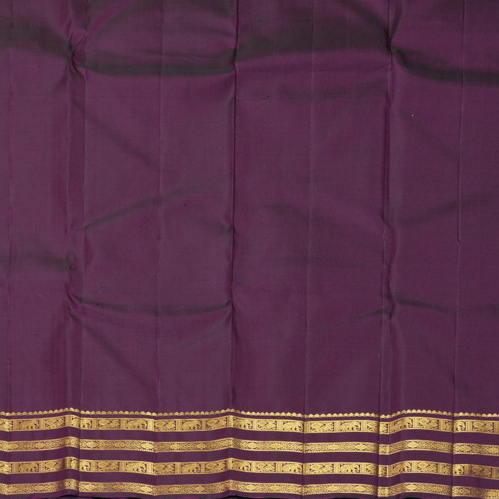 Hayagrivas Handloom Purple Kanjivaram Silk Saree KBF825H3-1