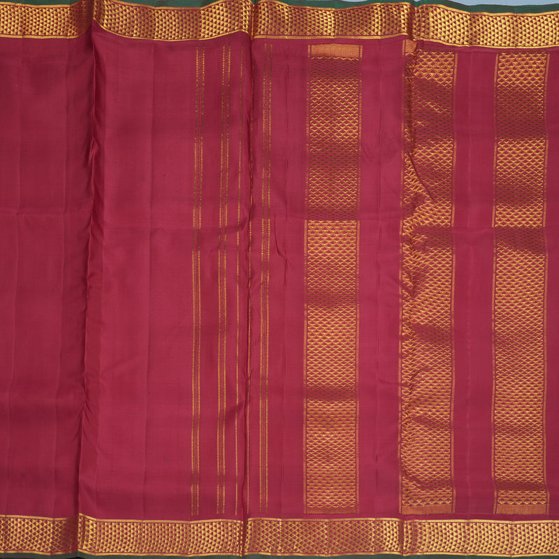 Hayagrivas Handloom Maroon Ten Yards Silk Saree KBF826H1-1