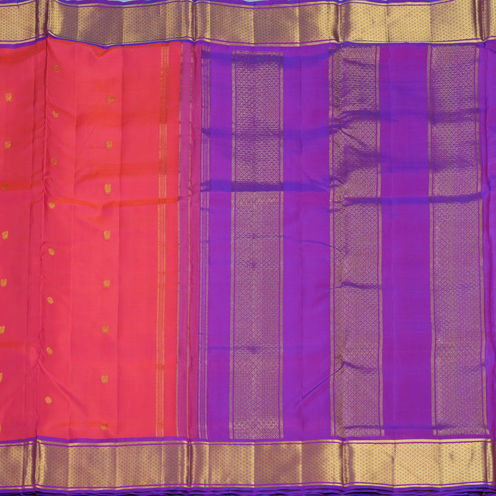Hayagrivas Handloom Pink Ten Yards Silk Saree KBF826H2-1