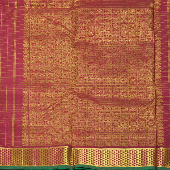 Hayagrivas Handloom Maroon Ten Yards Silk Saree KBF826H3-1