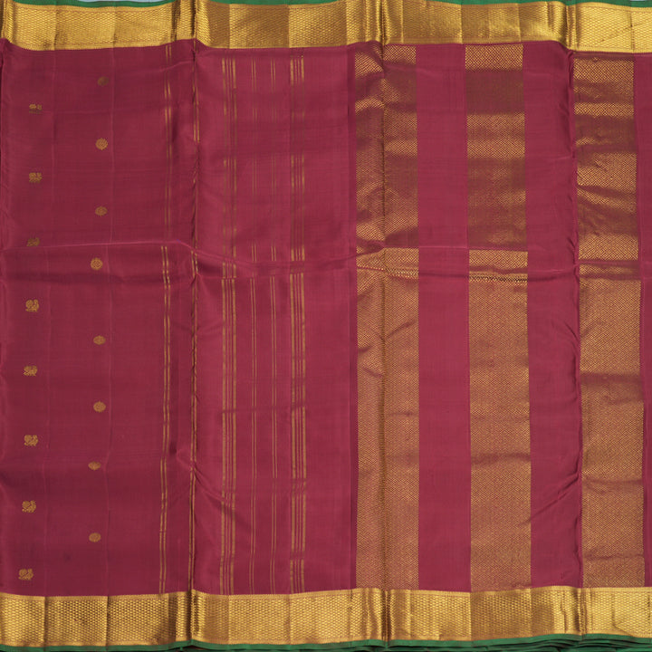 Hayagrivas Handloom Maroon Ten Yards Silk Saree KBF826H4-1