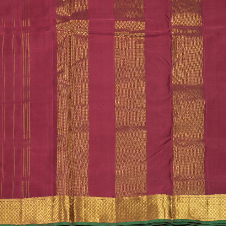 Hayagrivas Handloom Maroon Ten Yards Silk Saree KBF826H4-1