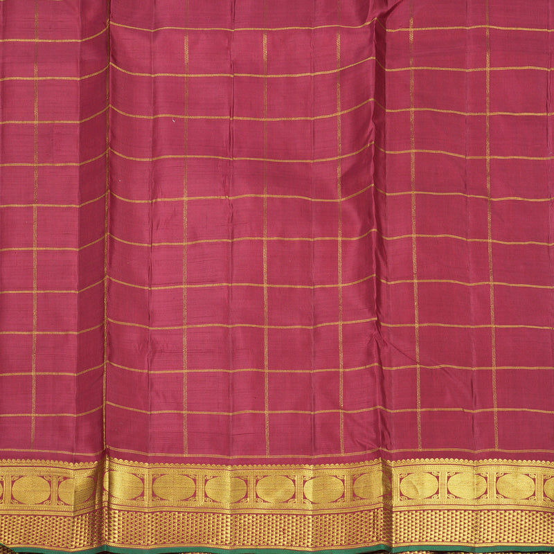 Hayagrivas Handloom Maroon Ten Yards Silk Saree KBF826H7-1