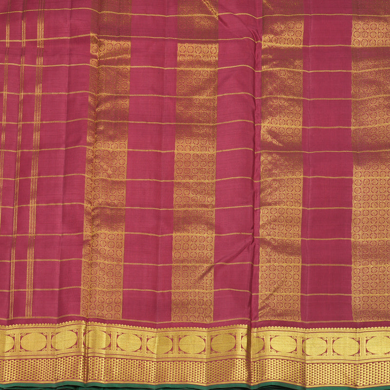 Hayagrivas Handloom Maroon Ten Yards Silk Saree KBF826H7-1