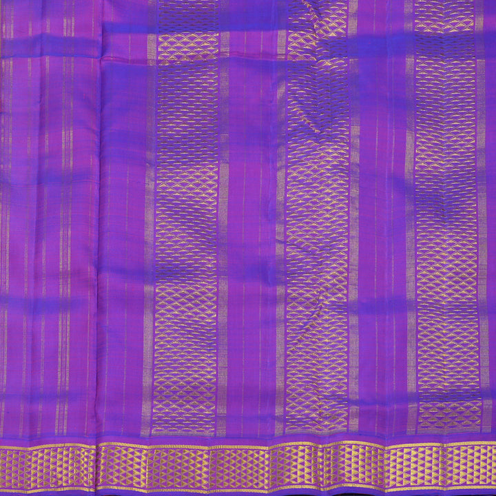 Hayagrivas Handloom Fluorescent Green Ten Yards Silk Saree KBF826H8-1