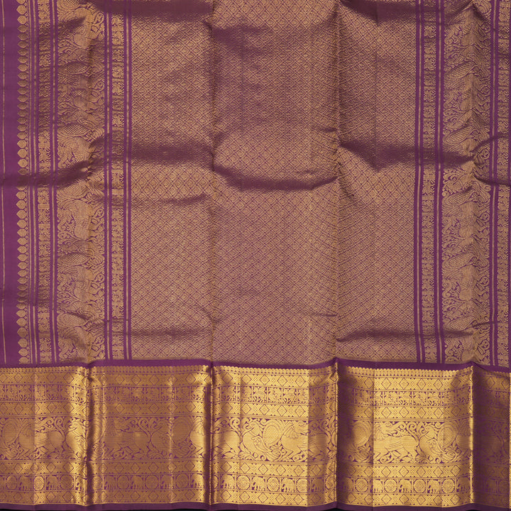 Hayagrivas Handloom Jamun Purple Kanjivaram Silk Saree KBF827H2-2