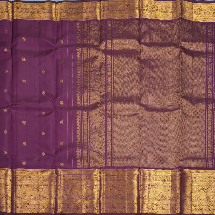 Hayagrivas Handloom Jamun Purple Kanjivaram Silk Saree KBF827H2-2