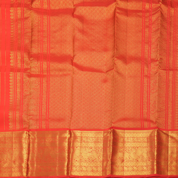 Hayagrivas Handloom Red Kanjivaram Silk Saree KBF827H2-4