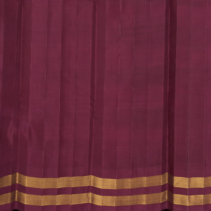 Hayagrivas Handloom Bottle Green &amp; Maroon Checks Kanjivaram Silk Saree KBF829H1-1