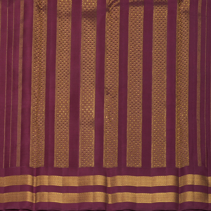 Hayagrivas Handloom Bottle Green &amp; Maroon Checks Kanjivaram Silk Saree KBF829H1-1