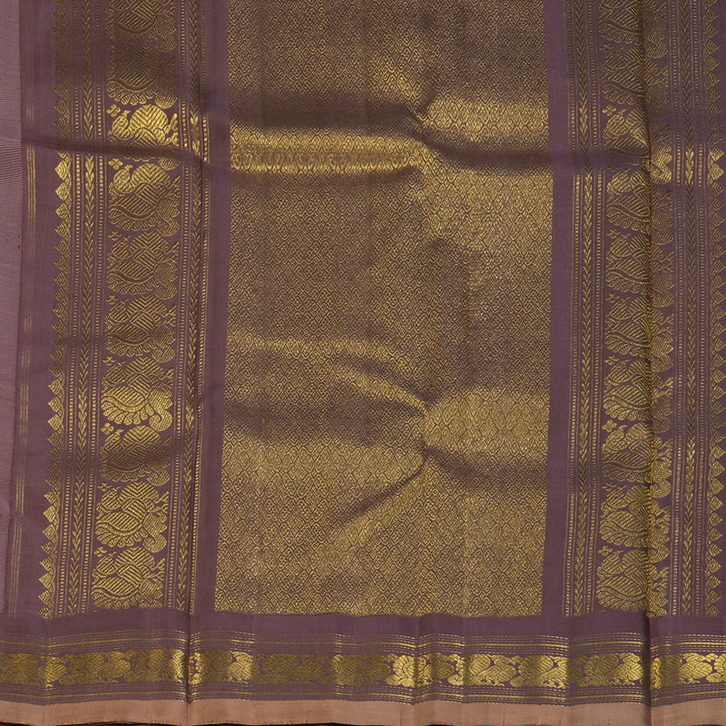 Hayagrivas Handloom Rosewood Pink Kanjivaram Silk Saree with Dusky Lavendar Border KBF82D1-2