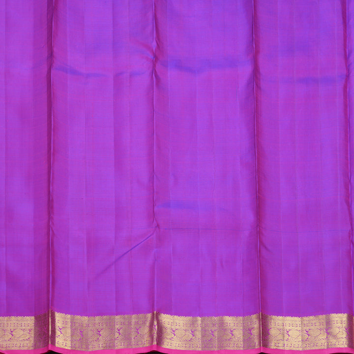 Hayagrivas Handloom Purple Kanjivaram Silk Saree with Rani Pink Border KBF831H2-1