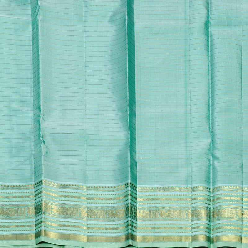 Hayagrivas Handloom Dark Maroon Kanjivaram Silk Saree with Powder Blue Border KBF832H4-1