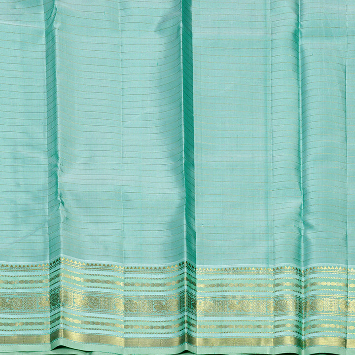 Hayagrivas Handloom Dark Maroon Kanjivaram Silk Saree with Powder Blue Border KBF832H4-1