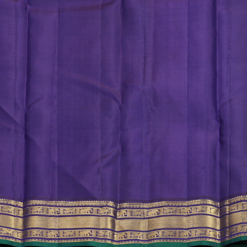 Hayagrivas Handloom Pastel Checks Kanjivaram Silk Saree with Purple Border KBF832H5-1