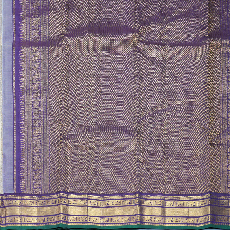 Hayagrivas Handloom Pastel Checks Kanjivaram Silk Saree with Purple Border KBF832H5-1