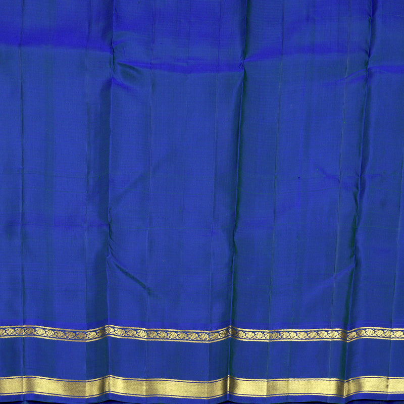 Hayagrivas Handloom Off-White &amp; Beige Checks Kanjivaram Silk Saree with Mayilkazhuthu Border KBF832H7-1