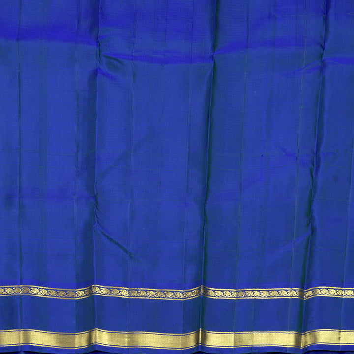 Hayagrivas Handloom Off-White &amp; Beige Checks Kanjivaram Silk Saree with Mayilkazhuthu Border KBF832H7-1