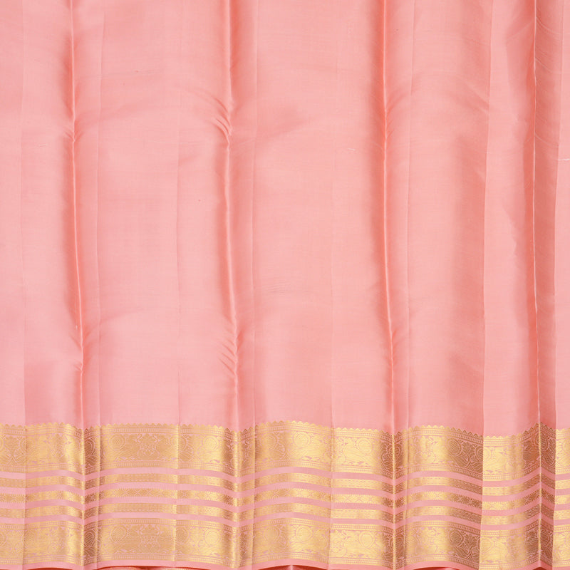 Hayagrivas Handloom Peach Pink Kanjivaram Silk Saree KBF834H1-20