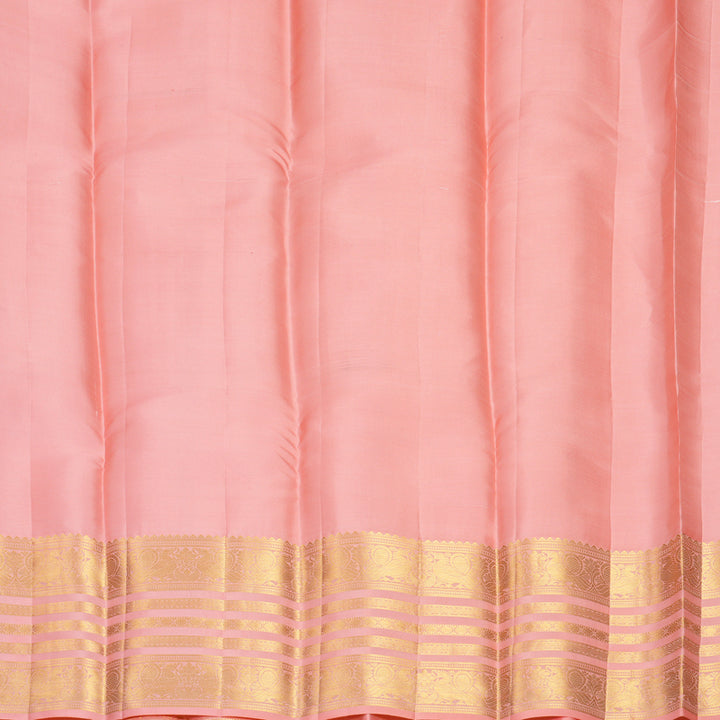 Hayagrivas Handloom Peach Pink Kanjivaram Silk Saree KBF834H1-20